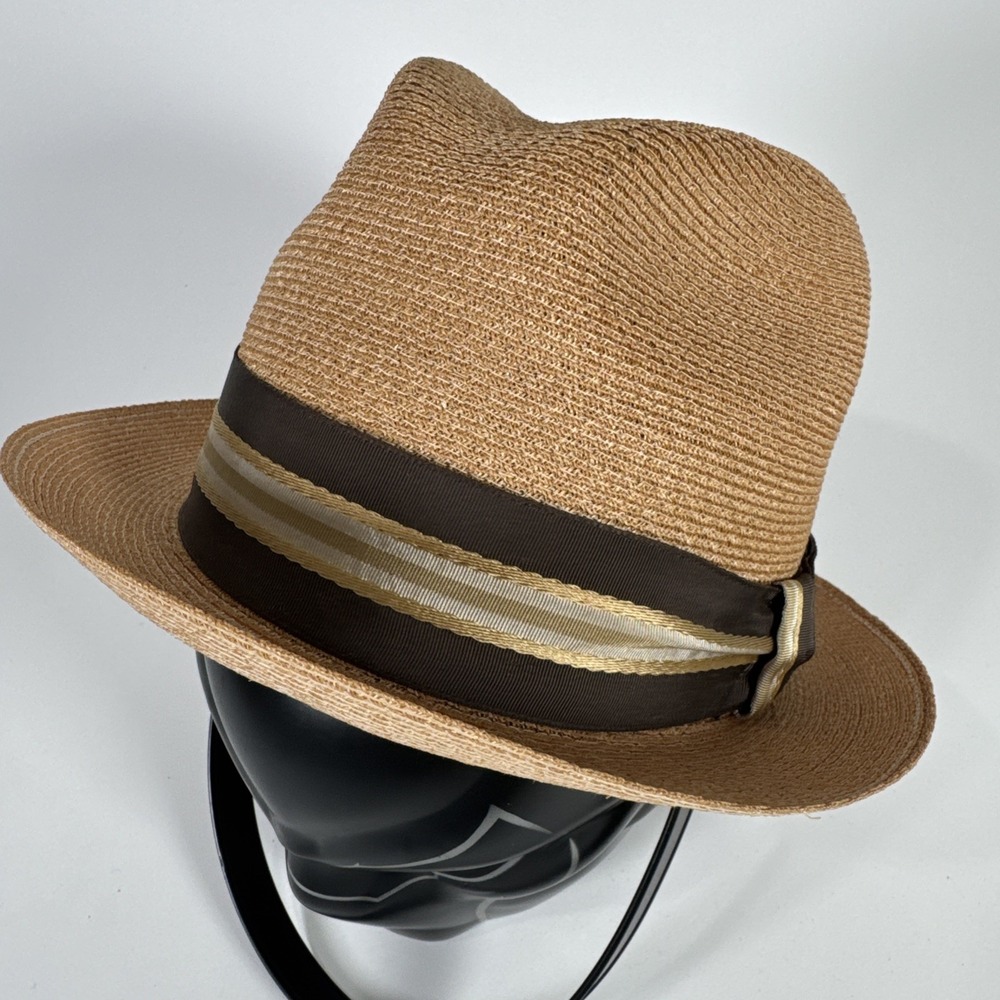 VTG FLECHET Men's Lt. Brown Felt Hat Size‎ 7 1/8 Made In USA. EUC